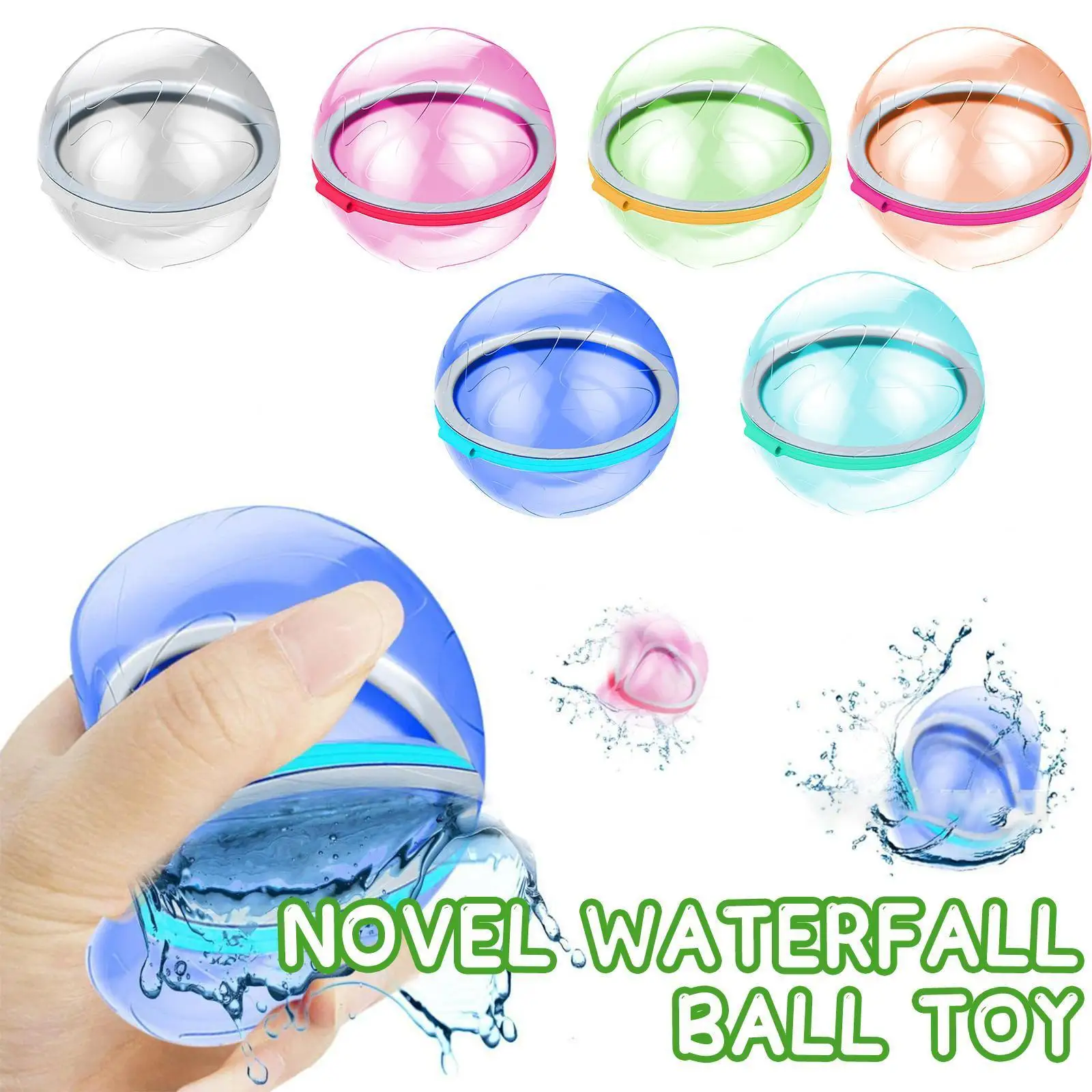 

Funny Reusable Water Ball Bomb Toy Water Absorbent Ball Suction Balloon Splash Balls For Kids Outdoor Garden Playing Water Toys