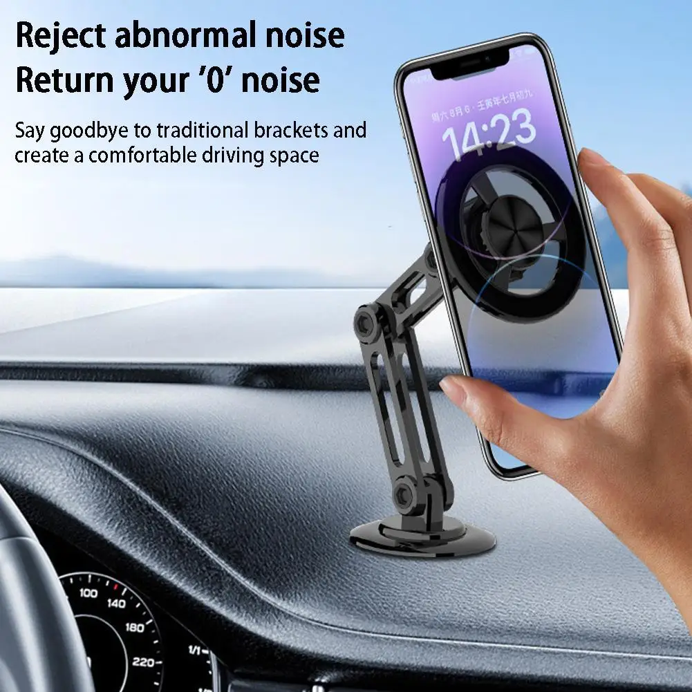 

720 Rotate Metal Magnetic Car Phone Holder Foldable Mobile Phone Stand Air Vent Magnet Mount GPS for iphone 12 13 14