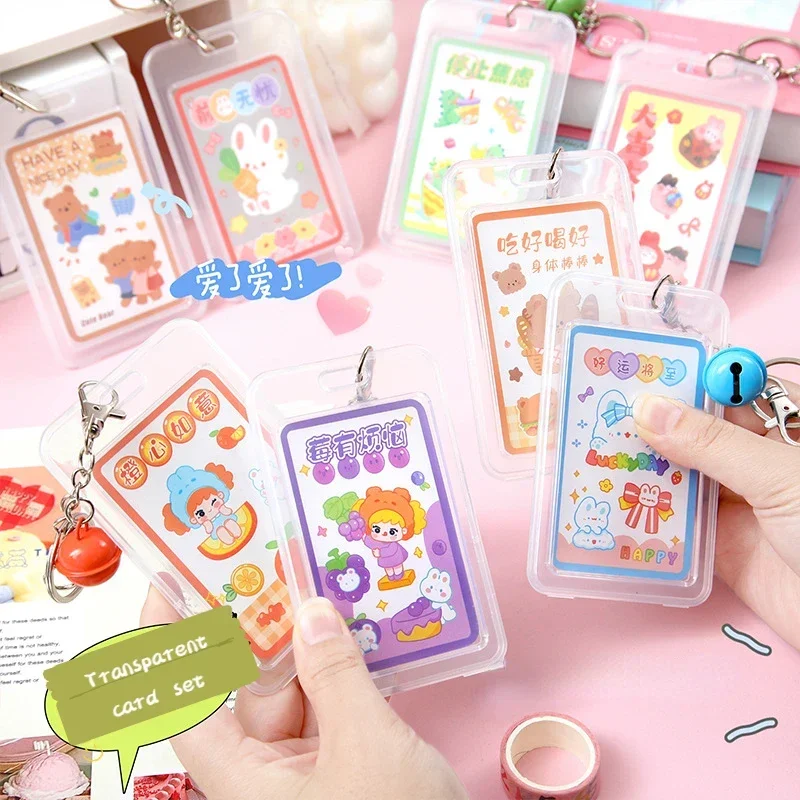 

Милый мультяшный Чехол для карт для студентов, школьные канцелярские принадлежности для кампуса, набор карт для студентов, протекторы для карт контроля доступа в метро и автобусах для девочек