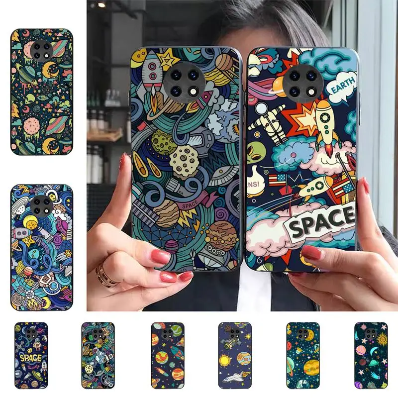 

Cartoon Planet Stars Phone Case for Redmi 8 9 9A for Samsung J5 J6 Note9 for Huawei NOVA3E Mate20lite cover