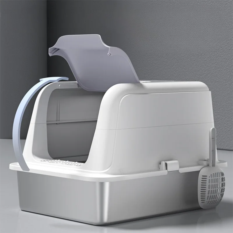 Контейнер для кошачьего туалета из нержавеющей стали закрытый лоток очень