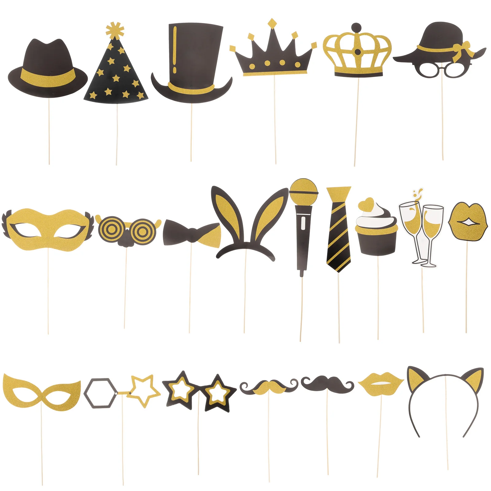 

New Props Year Photo Party Eve Years Booth Photography Supplies Themed Ornament Mustache Paper Selfie Posing Topper Dessert