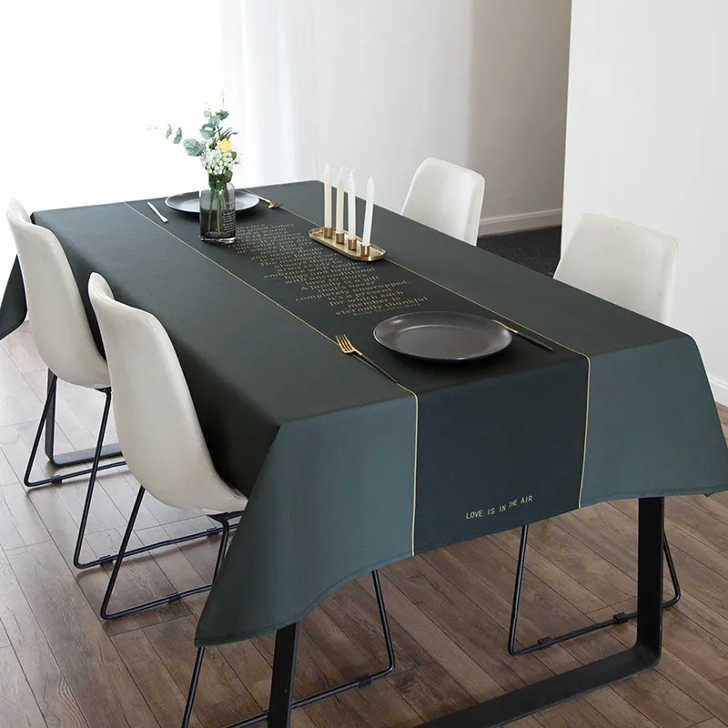 

Black gray, dark green tablecloth, waterproof, anti scald, anti oil, and no wash living room, dining room, table mat