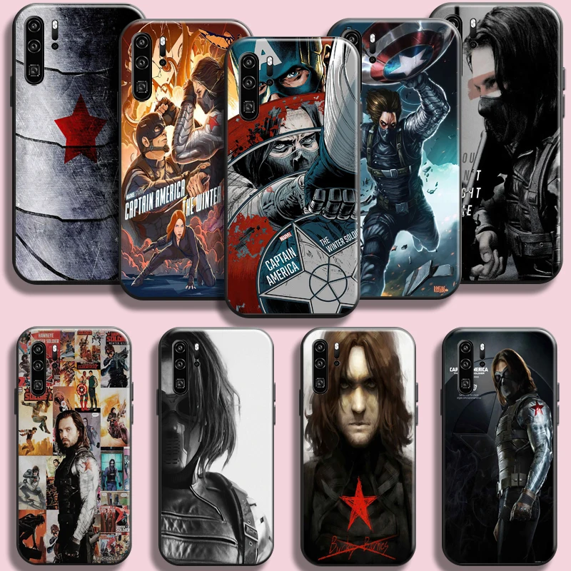 

Marvel Winter Soldier Bucky Barnes Phone Case For Huawei P50 P40 P30 P20 Pro Lite 5G P Smart Z Carcasa Shell Cover