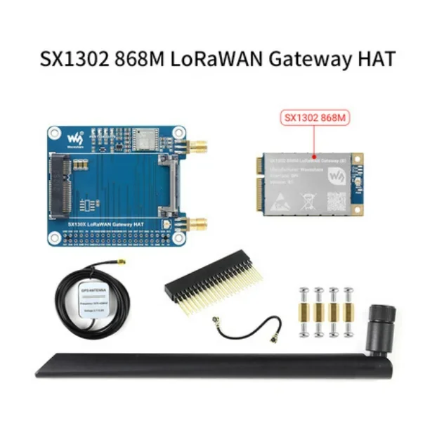 Raspberry Pi LoRaWAN Module SX1302 SX1303 Mini PCIe 868M 915M Lora Gateway Hat, плата расширения на складе
