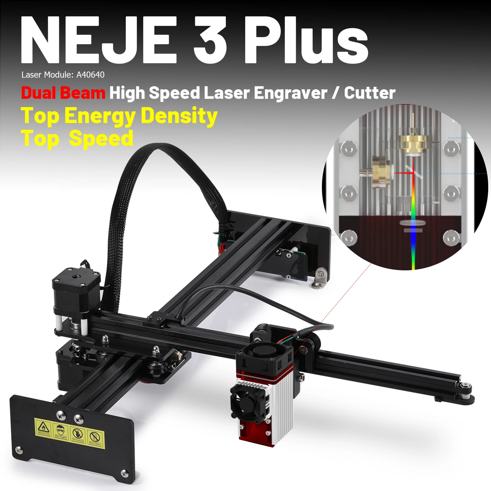 NEJE 3 PLUS Laser Engraver CNC 420*255mm Cutter Laser Printer APP Control DIY Wood Cutting Marking Metal Laser Engraving Machine enlarge