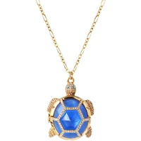 timeless wonder fantasy zirconia resin sea turtle chains necklace for women designer jewelry luxury brand ins rare gift set 4024