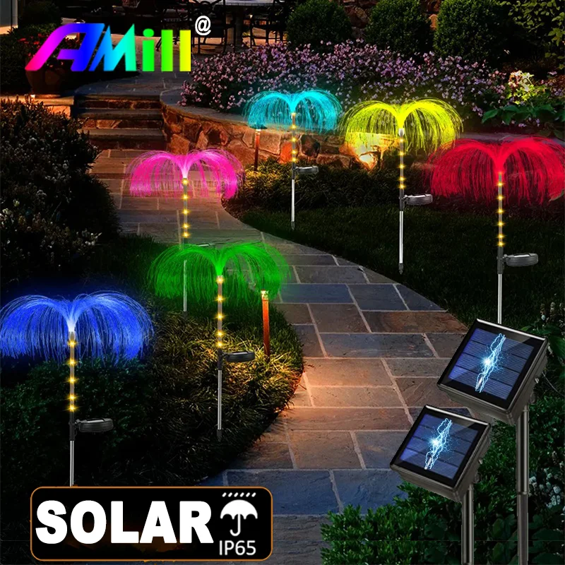

Solar Led Garden Lights Christmas Decoration RGB Changing Waterproof Jellyfish Solar Lamp Led Holiday Lighting For Garden Party