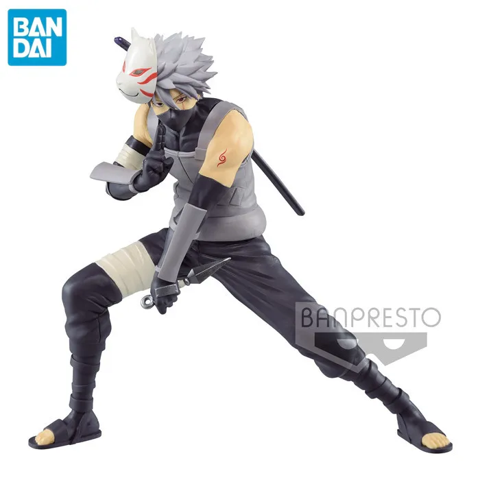 

Original Bandai Naruto Hatake Kakashi Anime Figures 18cm Shippuden Banpresto PVC Action Figure Model Toys for Children Gift