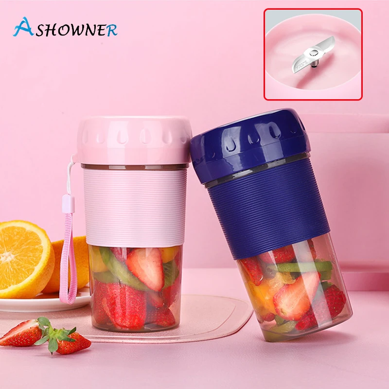 

Portable Juicer Blender Electric USB 300ML Mixer Juicer Machine Smoothie Blender Juice Maker Fast Food Processor Blender Cup