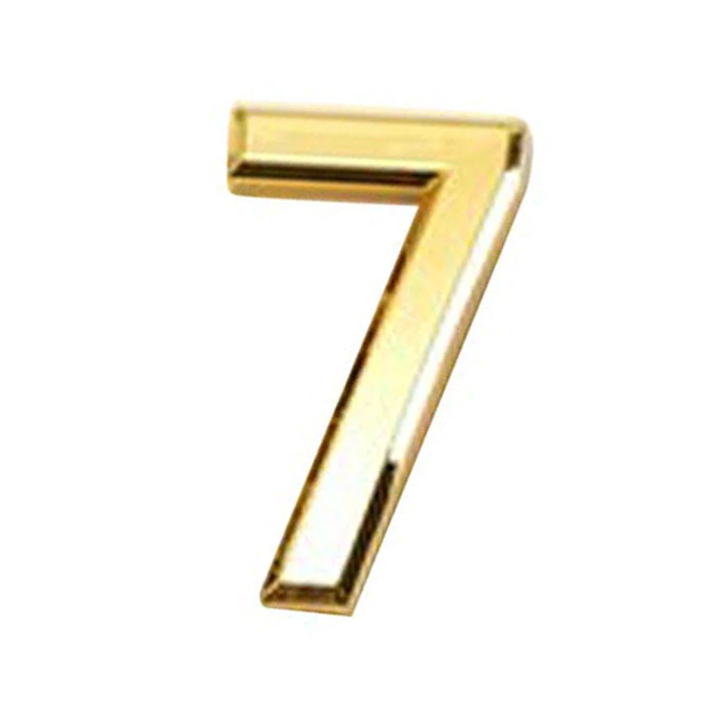 

Mirror Gold 5 Cm Digital House Number Electroplating Plastic 0-9 Room House Number Sign Home Garage Door Hardware Accessories