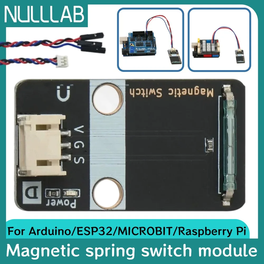 Фото Высококачественный надежный магнитный датчик Reed Switch с цифровым выходом и корпусом PH2.0 для Arduino, ESP32, Microbit, Raspberry Pi Plus №1