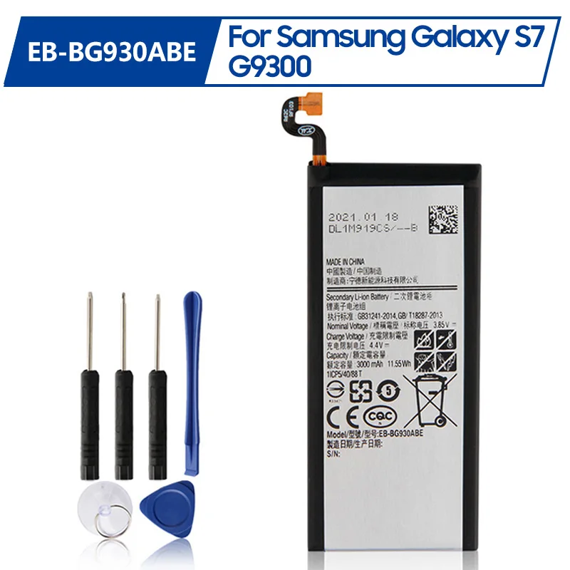 

Replacement Battery EB-BG930ABE For Samsung GALAXY S7 SM-G9300 G930F G930A G930L G9308 G930V SM-G930L SM-G930P G930 3000mAh