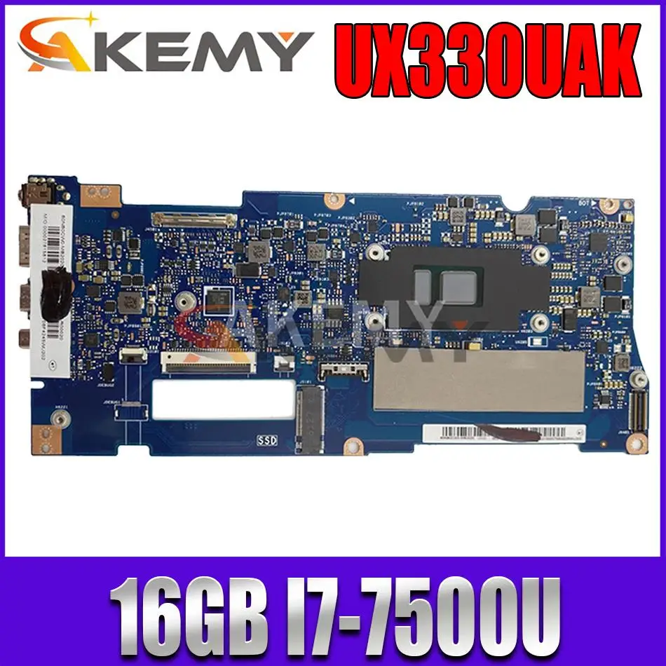 

UX330UAK notebook mainboard zenbook UX330UAK UX330UA UX330U U3000U 16GB I7-7500U for asus laptop motherboard
