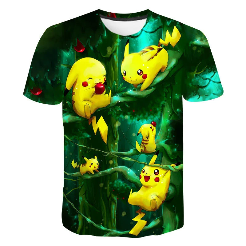

Pokemon 3D Printing T Shirts Men's Loose Breathable Monster T Shirts Latest Fashion Harajuku Anime T Shirts New Summer 2022