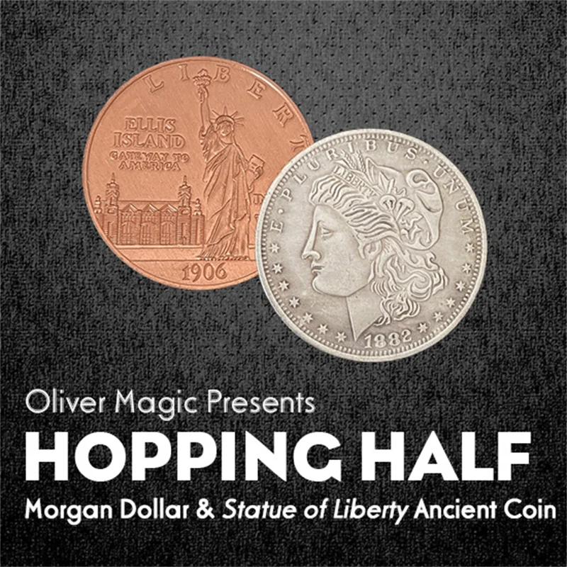 

Hopping Half (Morgan Dollar and Statue of Liberty Ancient Coin) by Oliver Magic tricks Close Up Illusions Gimmicks Mentalism Pro