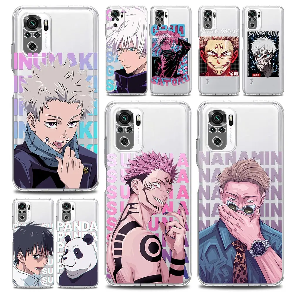 

Jujutsu Kaisen Gojo Satoru Phone Case For Xiaomi Redmi Note 12 Plus 10C 10 11 9 8 Pro 9S 7 8T 9T 9A 9C 5G Soft TPU Clear Cover