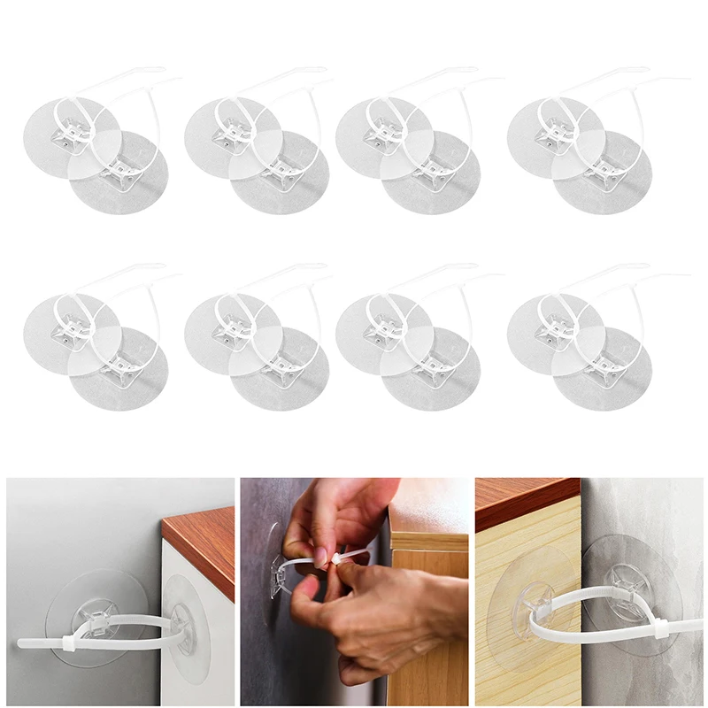 

Child Safety Fixed Hooks Anti-Falling Protection Fixed Straps Punch-Free Frame Holder with Cable Tie Line Non-Marking Patch Hook