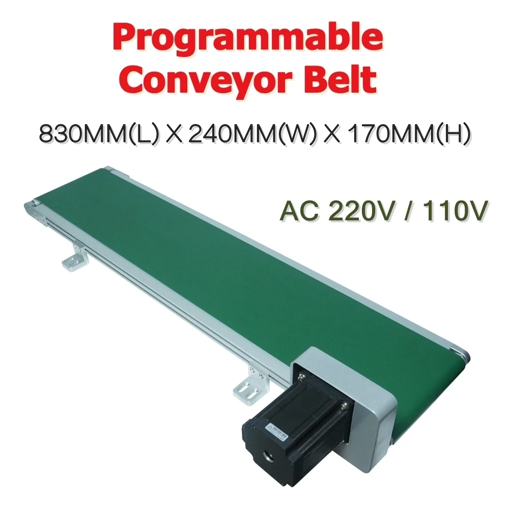 Desktop Programmable Automatic Waterproof Conveyor Belt 800mm Digital Control Belt for Fiber Laser Marking Machine