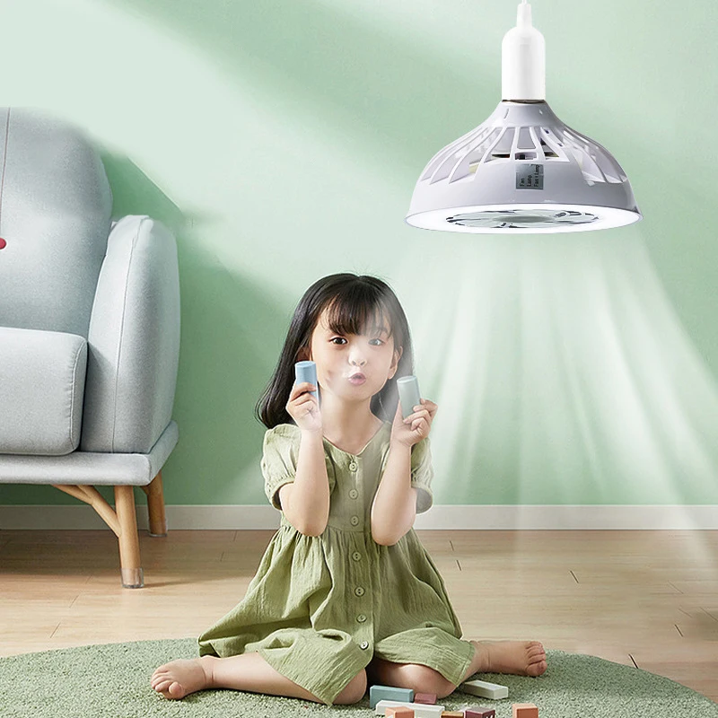 Универсальный потолочный вентилятор 2 в 1 220 В E27 12 Вт