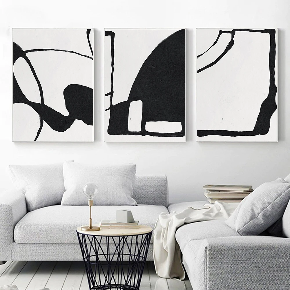 Абстрактная Минималистичная Художественная печать рисунок на линии плакат
