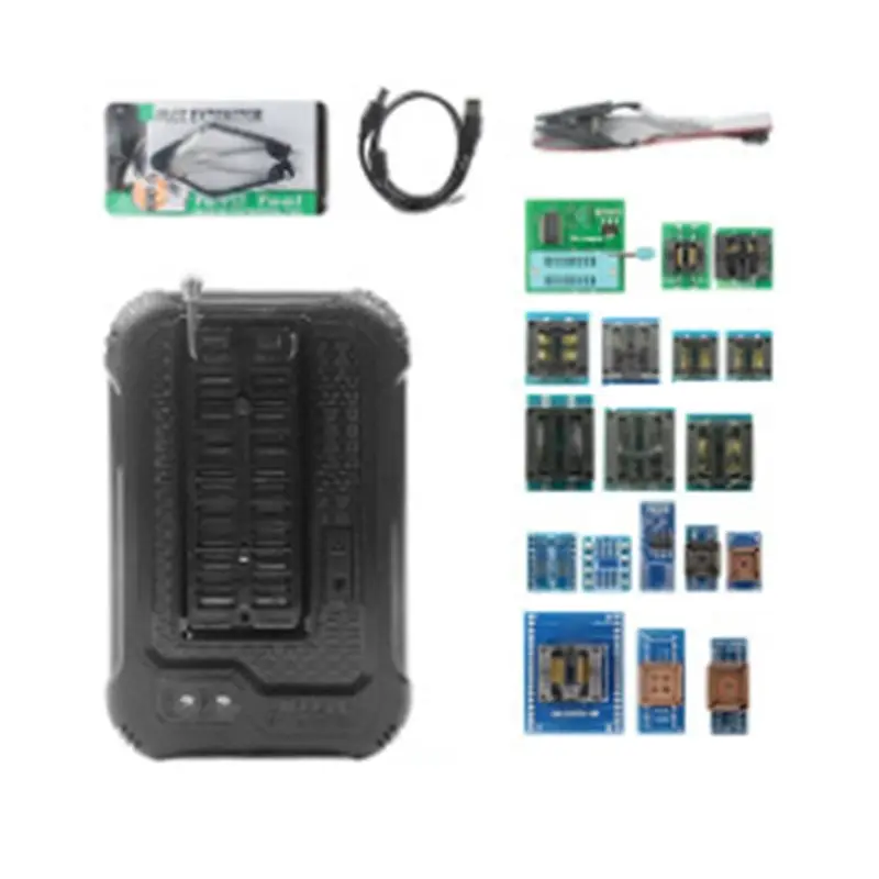 Фото AT82-For Xgecu T48 TL866II-3G USB универсальный программатор-комплект, включая 17386+ микросхем SPI Flash NAND EEPROM MCU PIC AVR, с 20 адаптерами №1