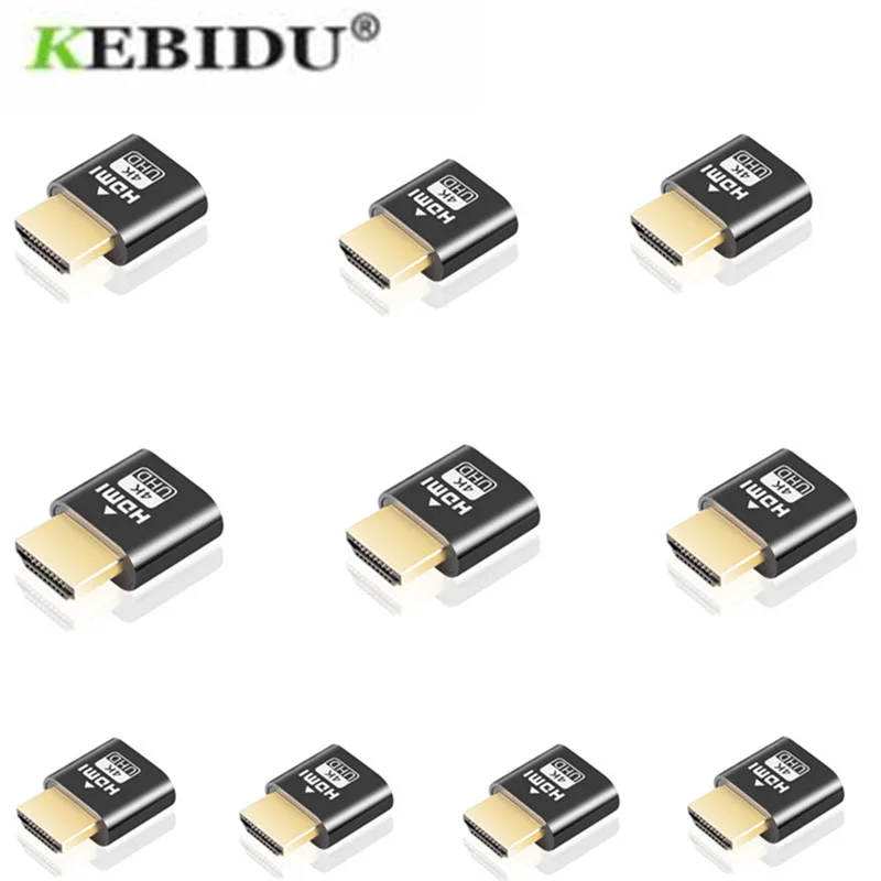 

10pcs/lot DDC EDID HDMI-compatible Dummy Plug VGA Adapter Virtual Display Adapter Headless Ghost Display Emulator Video Card