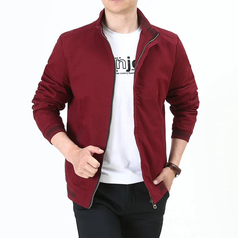 

Fashion New Clothes Basic Coat Basic Jackets Men Bomber Jackets Streetwear Mens Jackets and Coats Casual Solid Stand