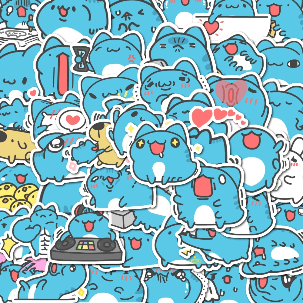 48 шт. наклейки в виде кошек и насекомых