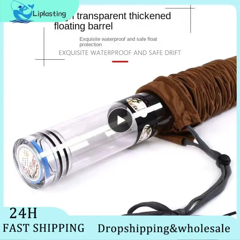 

Thickened Floating Barrel Floating Packing Pipe Durable No Trace Seamless Thickening Bucket Fishing Supplies Portable Acrylic