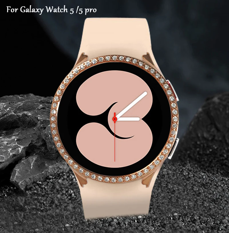 

Case for Samsung Galaxy Watch 5/5 pro/4 44mm 40mm Diamond All-Around Bumper Protector Galaxy watch4 classic 42mm 46mm PC Cover