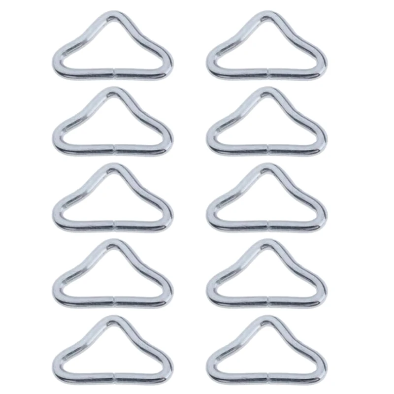 

Fancyes Pack of 10 Silvery for TRIANGLE Rings Buckle V-Rings for Trampoline Parts Repair Craft Attachment