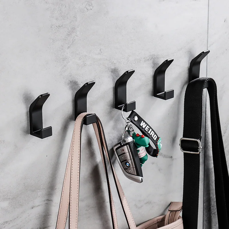 

Single Hook Self-Adhesive Clothes Bag Hanger Hook Kitchen Storage Towel Hook For Bathroom Wall Hanger Hook Bath Accessories