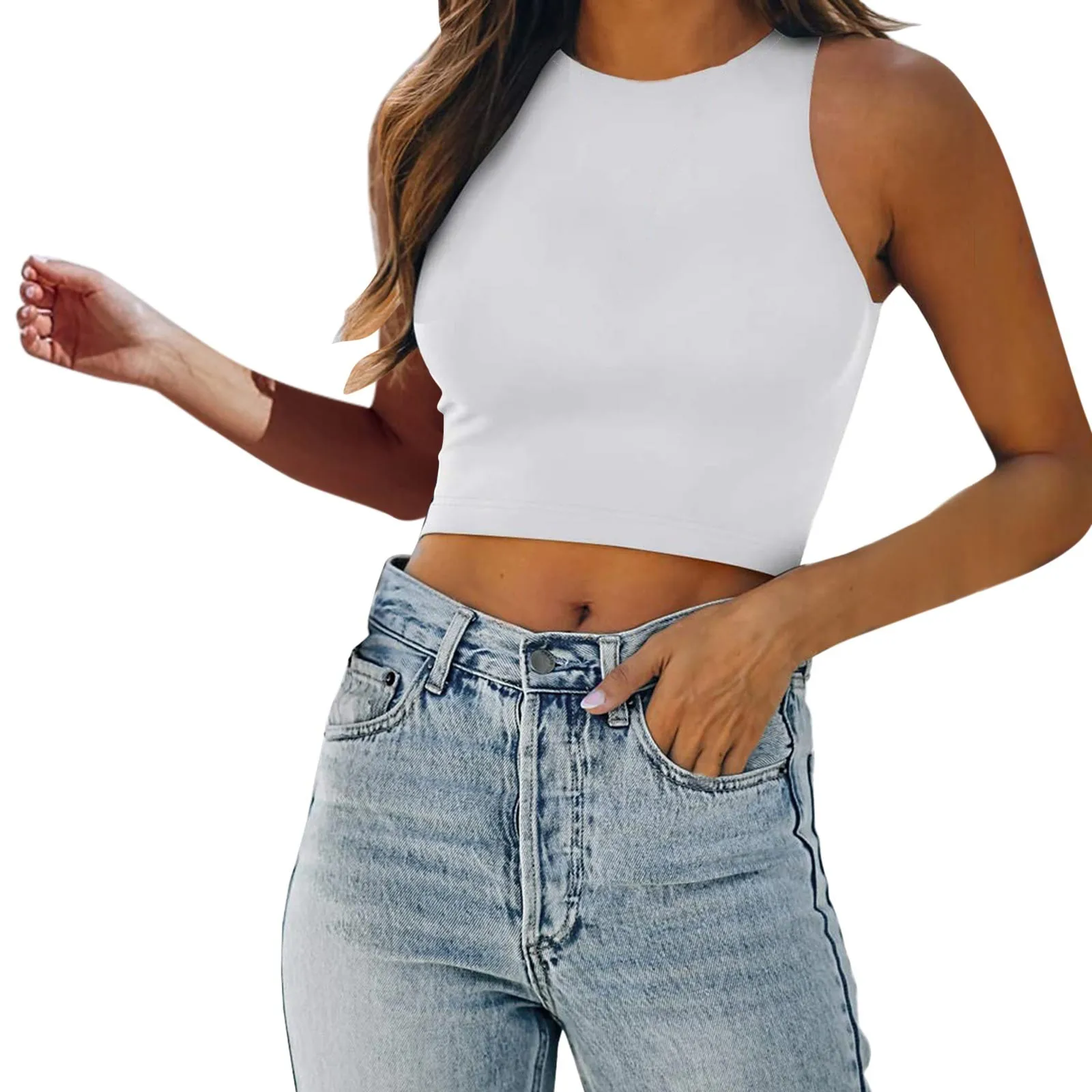 

3 шт., женское однотонное сексуальное боди без рукавов, с лямкой на шее