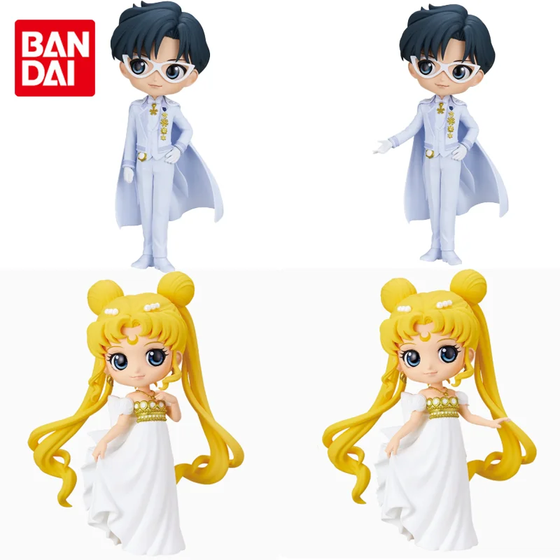

Bandai Original Q posket Sailor Moon Princess Serenity Chiba Mamoru Anime Action Figure Toys for Boys Girls Kids Birthday Gifts