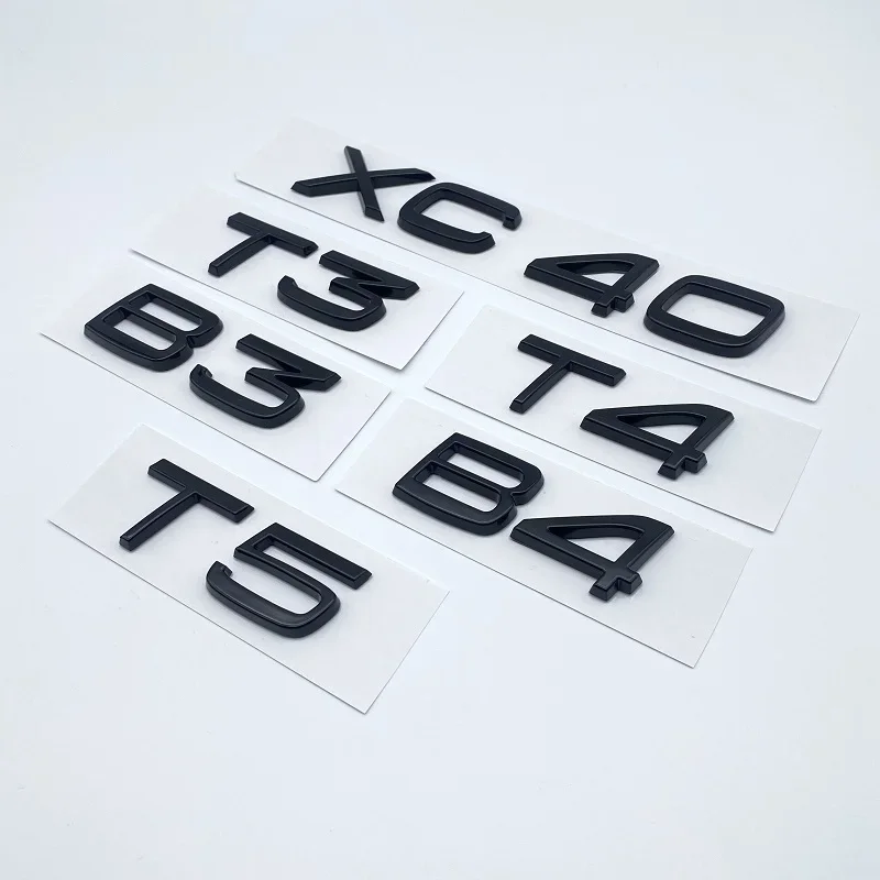 Глянцевая черная эмблема B5 B6 T3 T4 T5 T6 T8 V8 D3 D4 D5 D6 AWD Эмблема с буквами багажника