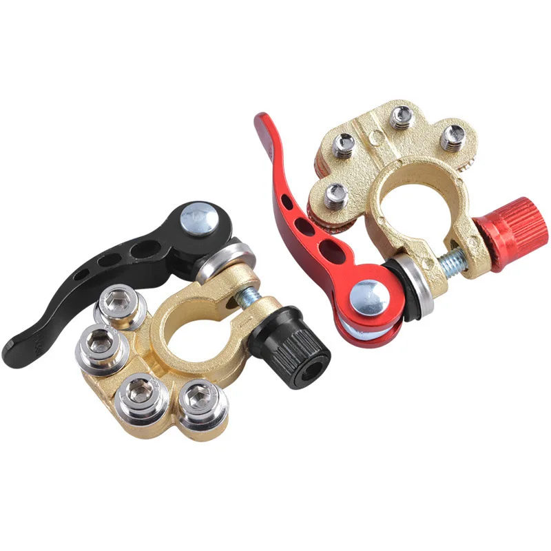 

1 Pair Quick Disconnect Auto Cables Connectors Car Battery Bornes Main Cable Post Clamp Terminal Screw Connection For Car Truck