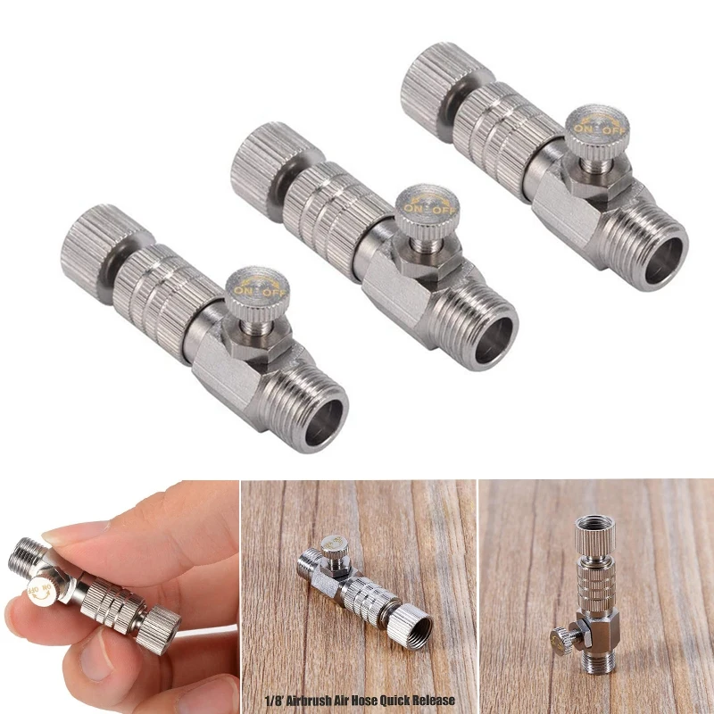 

1/8-дюймовый воздушный шланг для аэрографа, быстросъемный отсоединительный соединитель, спуск с адаптером Клапана Регулировки воздуха