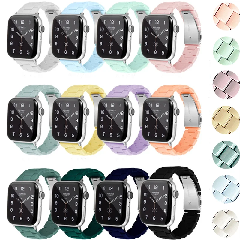 

Ремешок полимерный для Apple Watch Band Ultra 49 мм 8 41 мм 45 мм 38/42 мм 44 мм 40 мм, аксессуары для часов iwatch Series 7 SE 5 4 3 6