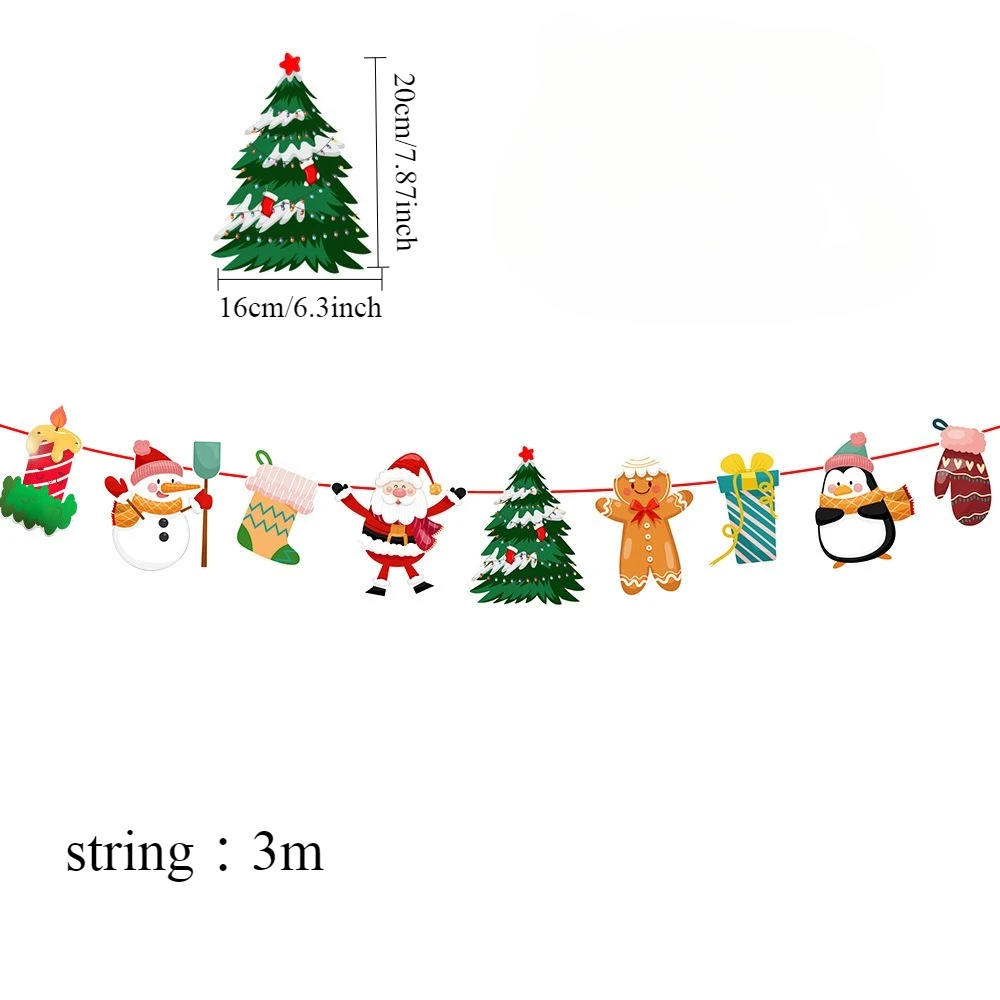 Рождественский бумажный баннер