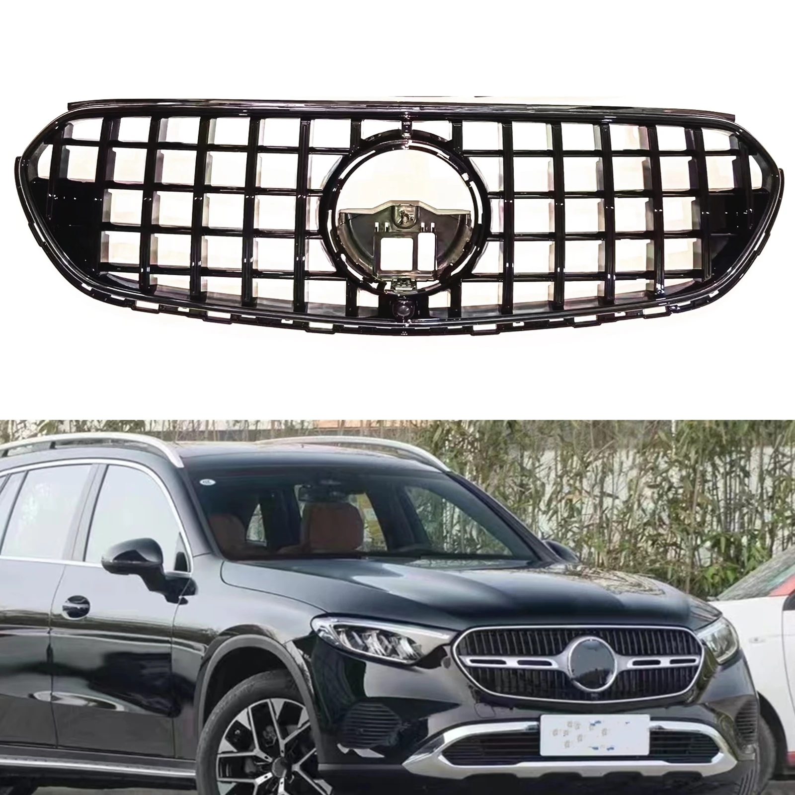 

Car Front Grille Grill Upper Bumper Vent Mesh Auto Kit For Mercedes-Benz X254 GLC200 GLC220 GLC260 GLC300 AMG 2023