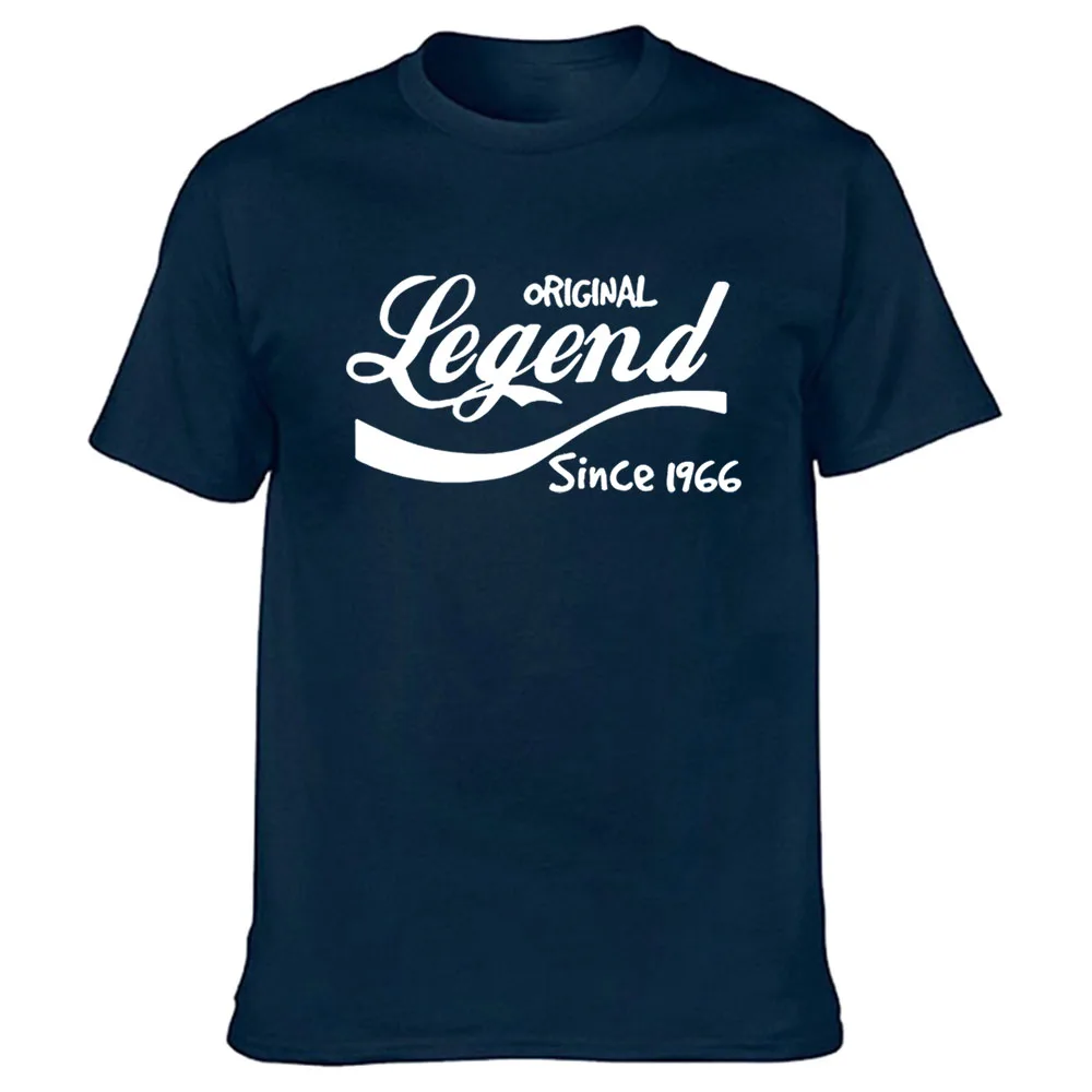 

Fashion Legend Since 1966 T-Shirt Funny Birthday Gift Top Dad Husband Brother Cotton Tshirt Men Clothing Short Sleeve Tops Tees