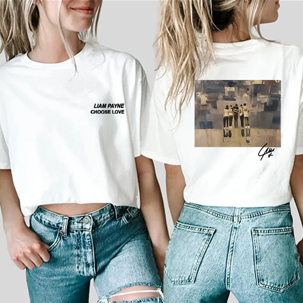 Liam Payne Choose Love 2-сторонние футболки винтажная рубашка Tribute эстетичная одежда топы