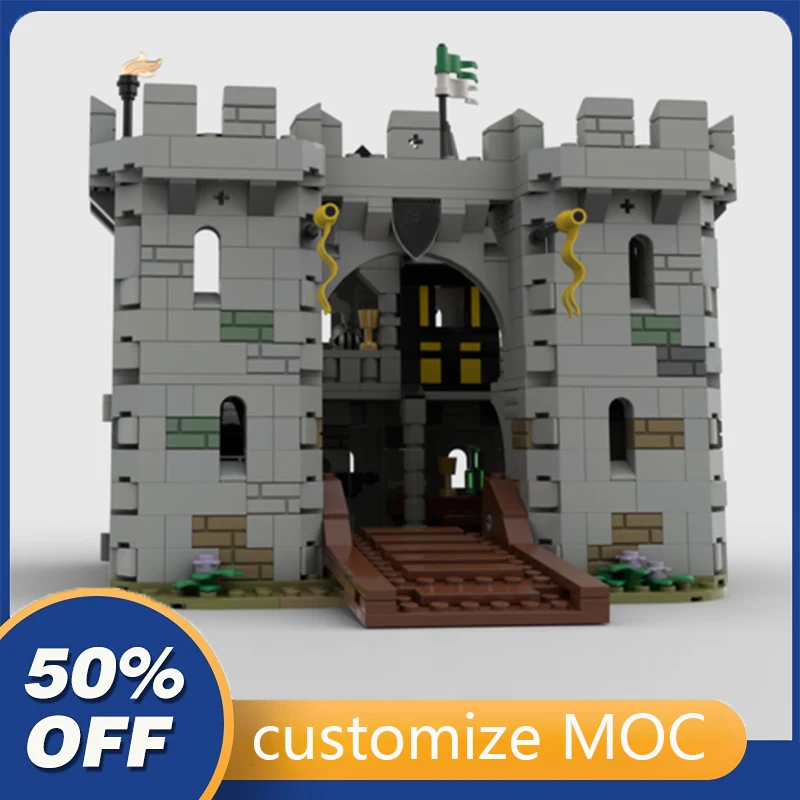 

888PCS Black Falcon's Fortress medieval Castle Black Falcons Model Building Blocks Bricks Children birthday toys Christmas gifts