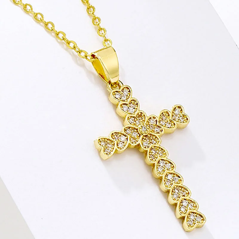 

Fashion for Women Retro Style Geometry Cross Shape Ladies Earring Charm Personality Micro Inlaid Zircon Copper Earring Jewelry