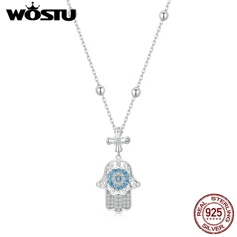 Женское Ожерелье с крестом на удачу из серебра 925 пробы