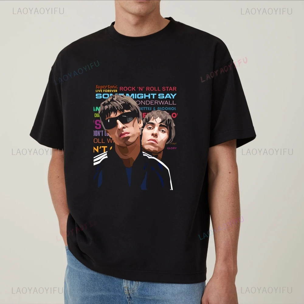 Фото Oasis Классическая музыка Летний отдых Модная многоцелевая футболка с короткими рукавами для мужчин и женщин с круглым вырезом №1