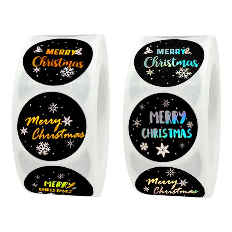 

500pcs Christmas Gift Sealing Stickers 1 Inch Thank You Love Design Diary Scrapbooking Stickers Party Gift Decorations Labels