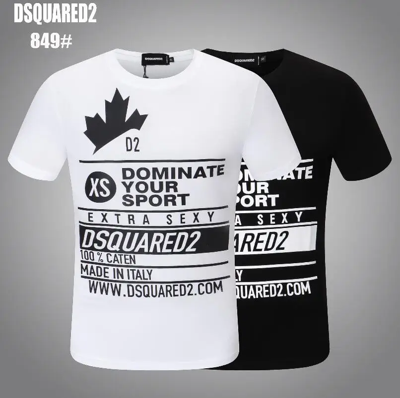 

DSQUARED2 Cotton Letter Short-sleeved T-shirt Top 849#