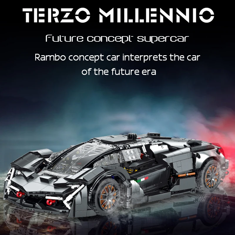 Конструктор technmoc черный гоночный автомобиль с пультом дистанционного